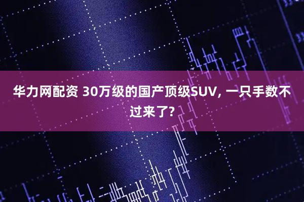 华力网配资 30万级的国产顶级SUV, 一只手数不过来了?