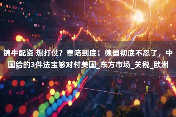 锦牛配资 想打仗？奉陪到底！德国彻底不忍了，中国给的3件法宝够对付美国_东方市场_关税_欧洲