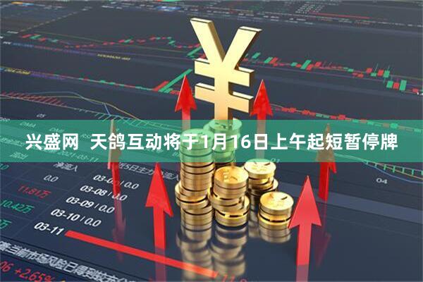 兴盛网  天鸽互动将于1月16日上午起短暂停牌